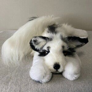 Handmade Baby Marble Fox Black White Floppy Art Doll Plush June 2022